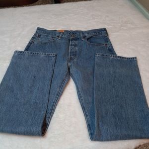 Levi 501 Straight Leg Button Fly Jeans